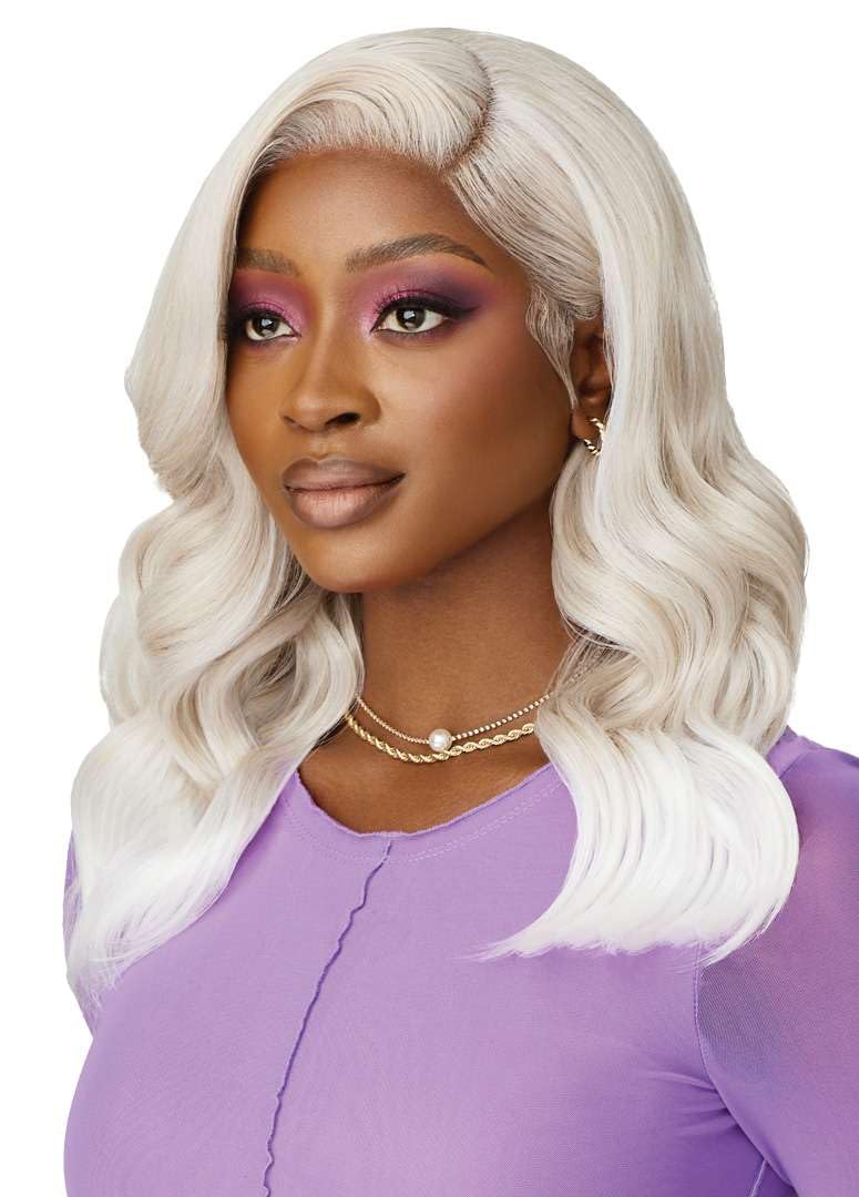 Outre Lace Front Wig - Perfect Hair Line 13X4 - Swoop Series - Swoop 4 (JET BLACK 1)