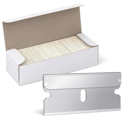 Single Edge Razor Blades, 100 Pack Heavy-Duty Replacement Blades for Glass, Window Scrapers, Utility Knives & Box Cutters, High-Carbon Steel Beauty and Personal Care D & K Exclusives