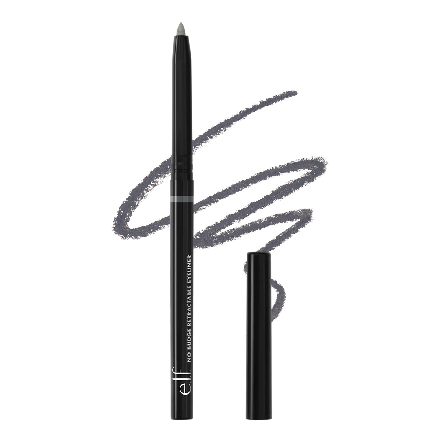 e.l.f. No Budge Retractable Eyeliner, Creamy, Ultra-Pigmented & Waterproof, Creates Bold & Defined Lines, Vegan & Cruelty-Free, Grey Beauty & Personal Care e.l.f.