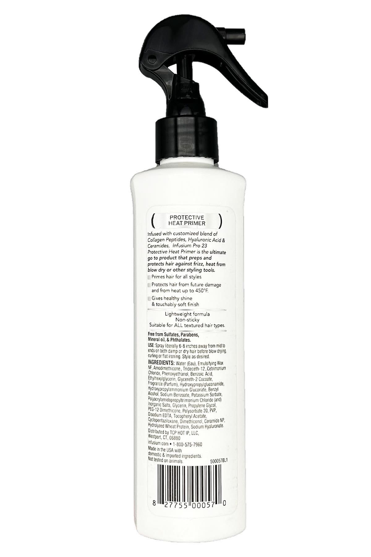 INFUSIUM 23 Protective Heat Primer with Collagen Peptides, Hyaluronic Acid, and Ceramides - 8oz., White Beauty & Personal Care INFUSIUM 23