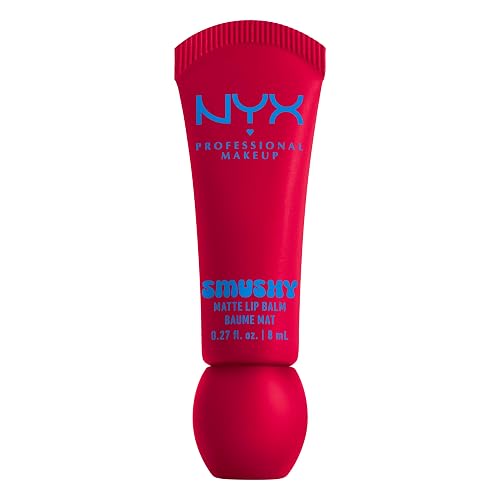 NYX PROFESSIONAL MAKEUP Smushy Matte Lip Balm, Tinted Lip Moisturizer with Soft, Matte Finish - Sassy Stuff (Candy Apple Red) Beauty & Personal Care NYX PROFESSIONAL MAKEUP