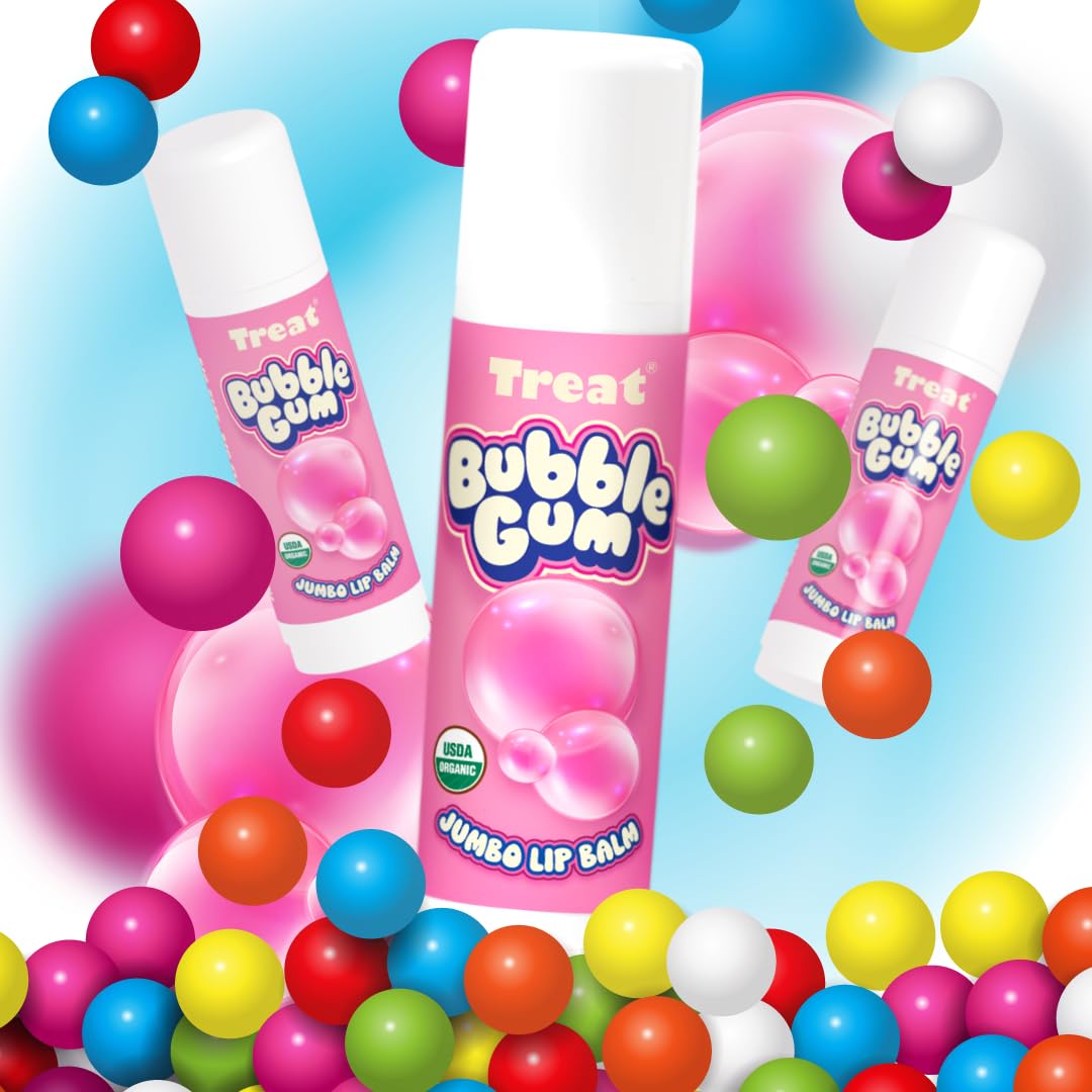 TREAT© Jumbo - Cruelty Free .50 OZ (BUBBLE GUM LIP BALM) Beauty & Personal Care Treat