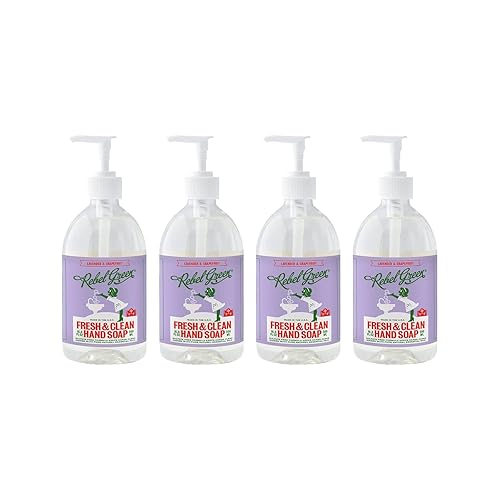 Rebel Green Liquid Hand Soap - Moisturizing Natural Bathroom & Kitchen Liquid Soap - Gentle Household Hand Wash (Lavender & Grapefruit, 16.90 Fl Oz Beauty & Personal Care Rebel Green