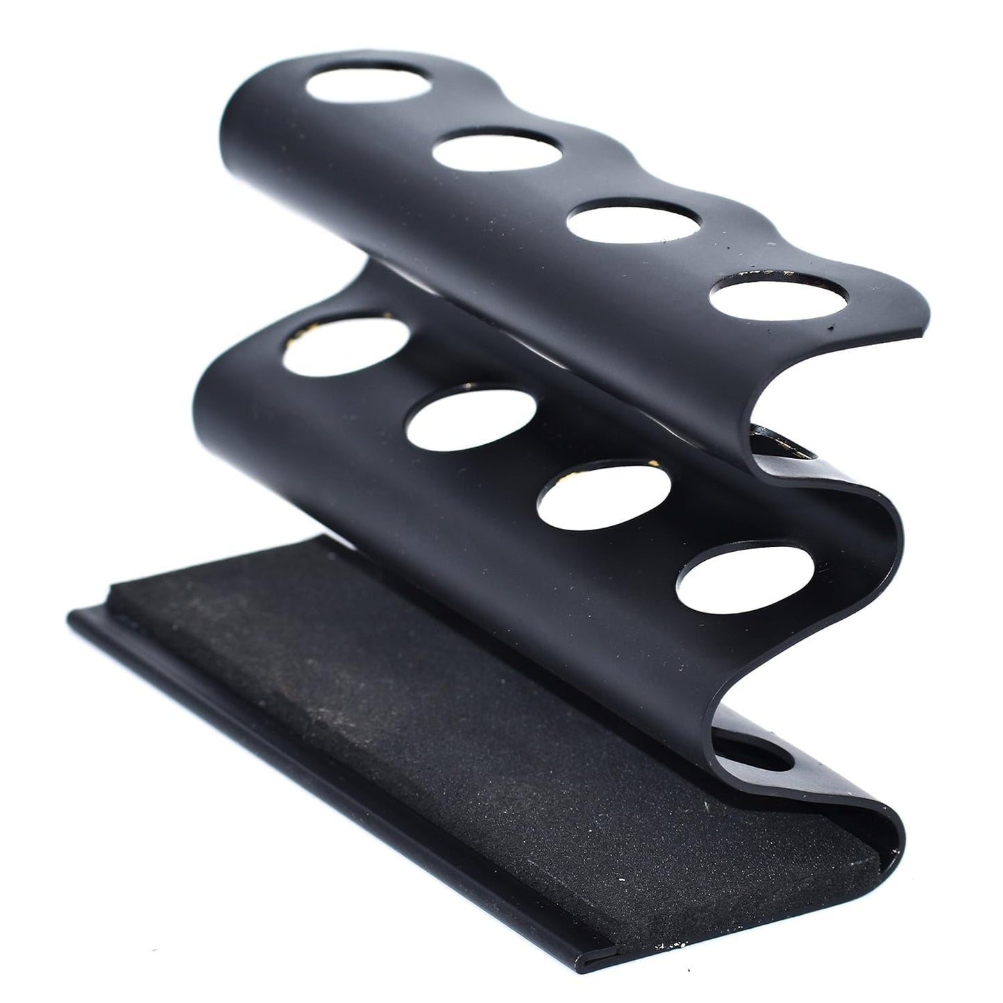Parker Double Edge Razor Stand - Solid Brass with Black Finish -Holds 4 Razors - Parker Stand with Padded Base - Excellent Storage for Long Handled Beauty and Personal Care Parker Safety Razor