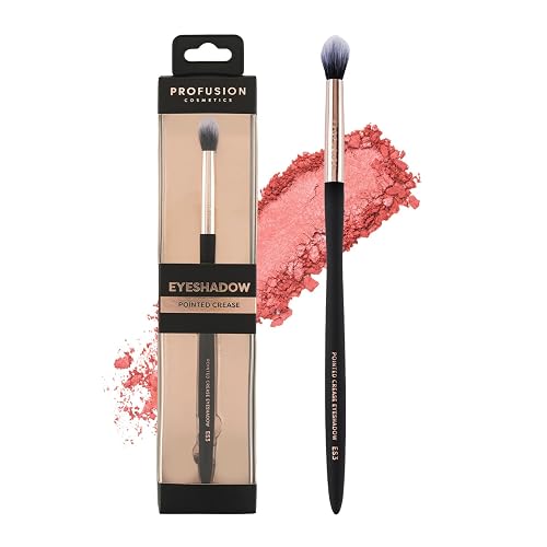 Profusion Cosmetics Pointed Crease Eyeshadow Brush - Soft Synthetic Fibers for Precision Blending & Smudge Control, Vegan Makeup Tool Beauty & Personal Care Profusion Cosmetics