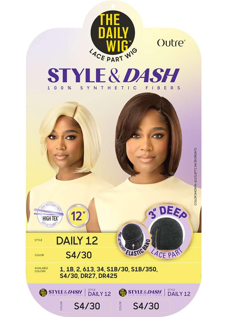 Outre The Daily Wig - Style & Dash - Daily 12 (PLATINUM BLONDE 613)