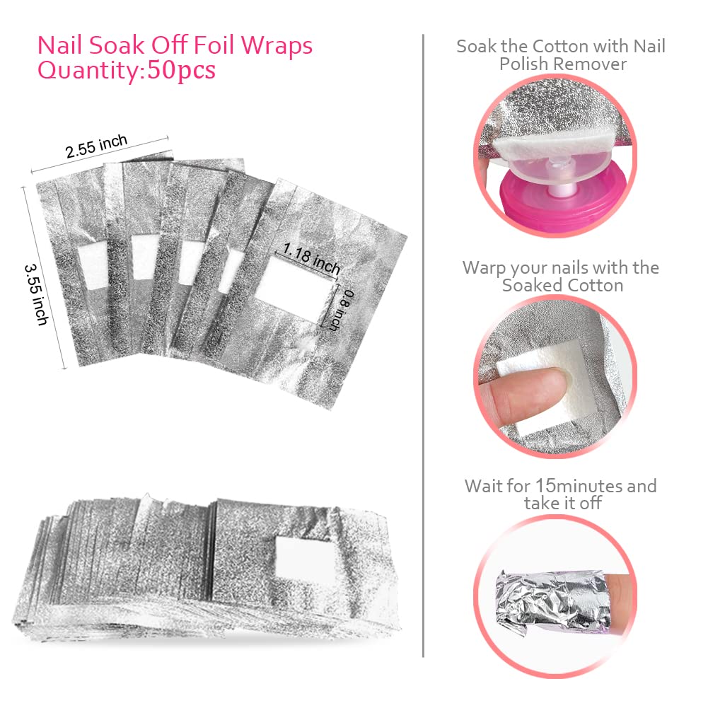 Gel Nail Polish Remover Tools Kit Acetone Acrylic Nails Tool Sets, With Nail Clips, Wipes, Cutter, Pump, Nail Buffer Shiner Files, Brush Beauty & Personal Care ROFROX