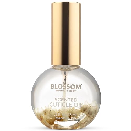 Blossom Cuticle Oil for Nails, Hydrating, Moisturizing, Scented Nail Oil Cuticle Care, Infused with Real Flowers, Made in USA, 0.5 fl. oz, Amazon Beauty & Personal Care Blossom