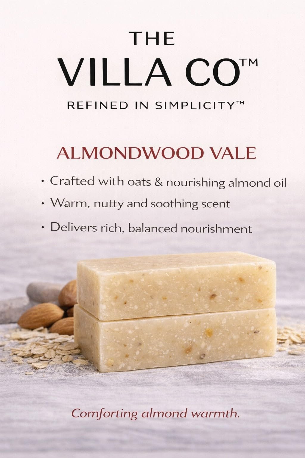 The Villa Co - Almondwood Vale | 4.5oz Exfoliating Body Bar for Women & Men | Artisan Made in USA | Natural Ingredients Beauty & Personal Care The Villa Co