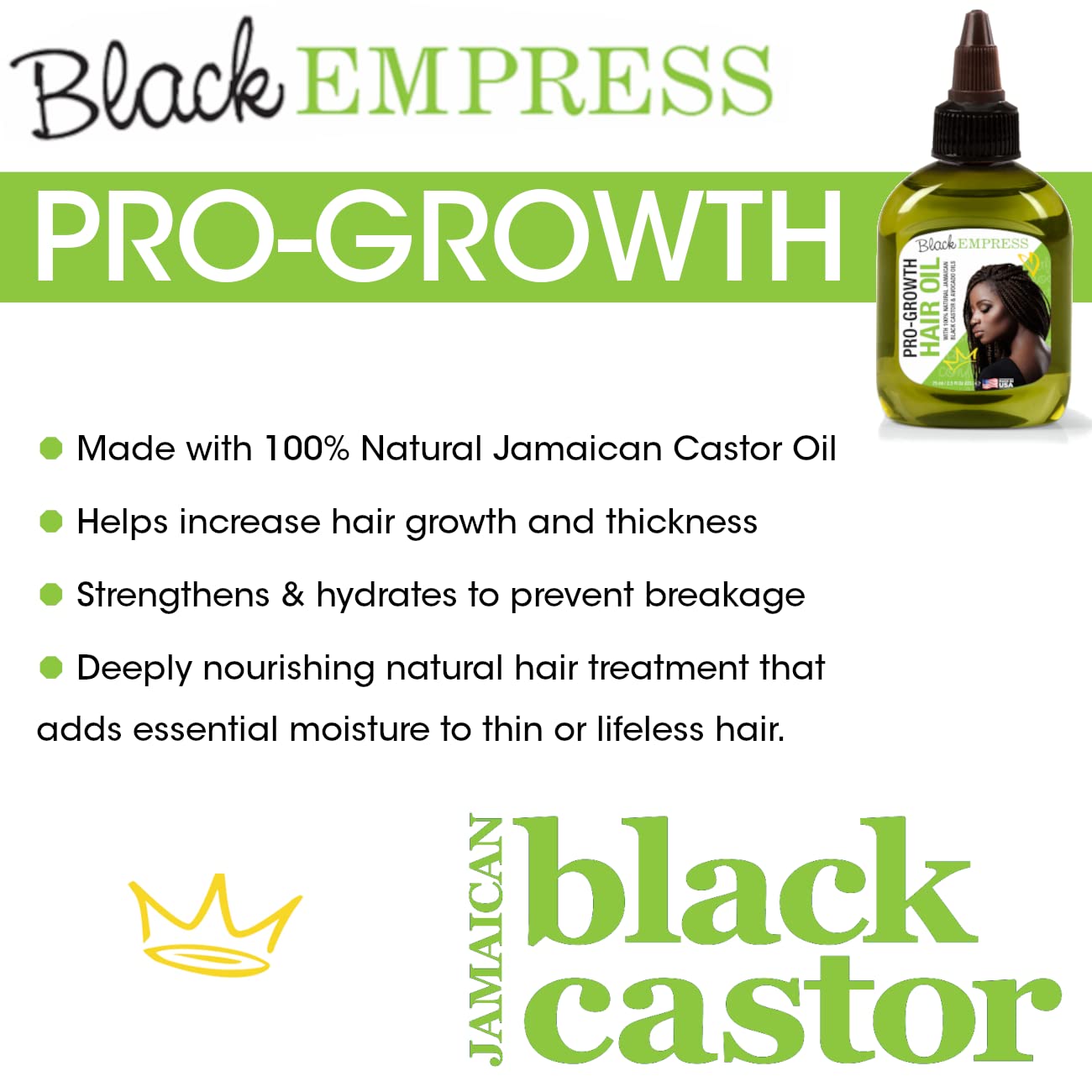 SFC Black Empress Pro-Growth Jamaican Black Castor & Avocado Hair Growth Hair Oil 2.5 oz. Beauty & Personal Care SFC