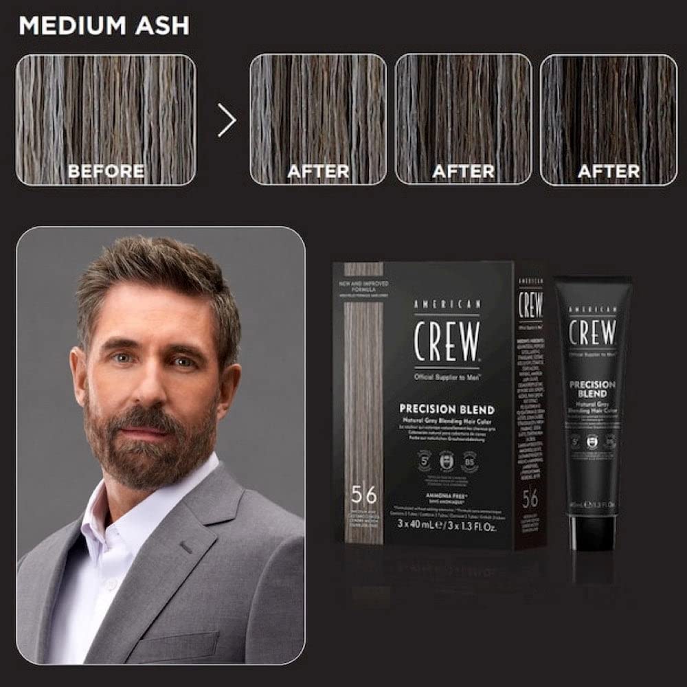 American Crew Men's Temporary Hair Color, Temporary Hair Dye, Natural Gray Coverage, Medium Ash, 1.35 Fl Oz Beauty & Personal Care AMERICAN CREW