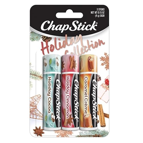Chapstick Holiday Collection 2017, Pack of 3, Holiday Cinnamon, Caramel Creme & Holiday Cocoa, 0.15 Oz Ea Beauty & Personal Care ChapStick