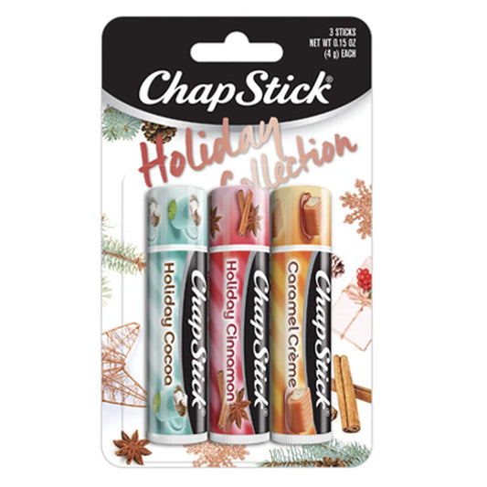 Chapstick Holiday Collection 2017, Pack of 3, Holiday Cinnamon, Caramel Creme & Holiday Cocoa, 0.15 Oz Ea Beauty & Personal Care ChapStick