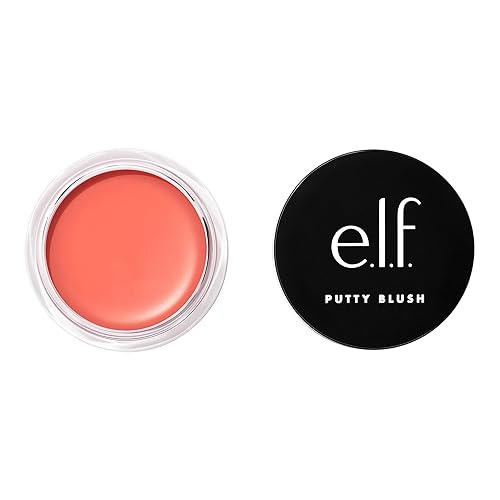 e.l.f. Putty Blush, Creamy & Ultra Pigmented Formula, Infused with Argan Oil & Vitamin E, Turks and Caicos, 0.35 Oz (10g) Beauty & Personal Care e.l.f.