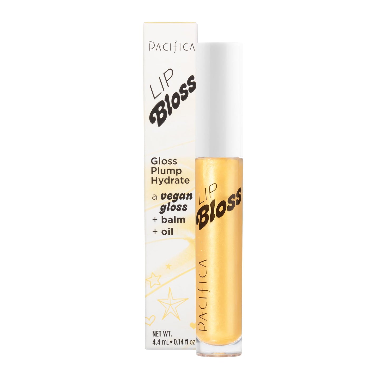 Pacifica Plumping Lip Gloss - Lip Bloss Tinted Lip Balm Treatment - Vanilla Bean Flavored - Moisturizing, High-Shine, Long-Lasting Shine, Jojoba Oil Beauty & Personal Care Pacifica