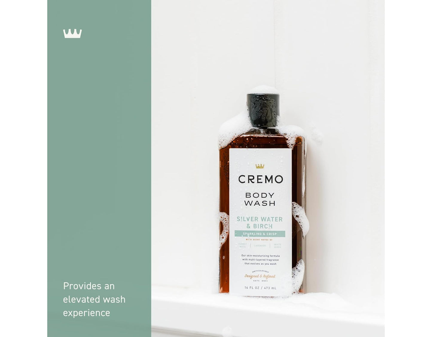Cremo Body Wash for Men, Silver Water & Birch, Sparkling & Crisp, 16 Fl Oz Beauty & Personal Care Cremo