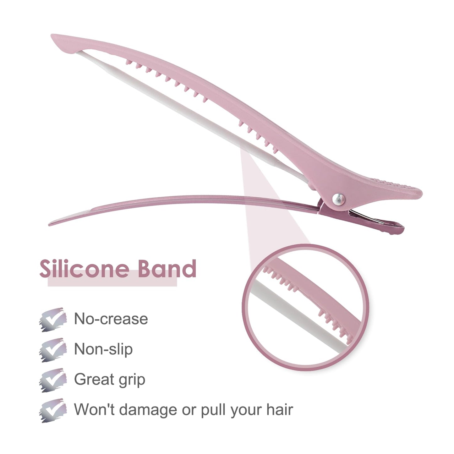 AIMIKE Hair Clips for Styling - Silicone No-Crease Duck Billed Hair Roller Clips for Sectioning, Cutting, and Salon Use Beauty and Personal Care AIMIKE
