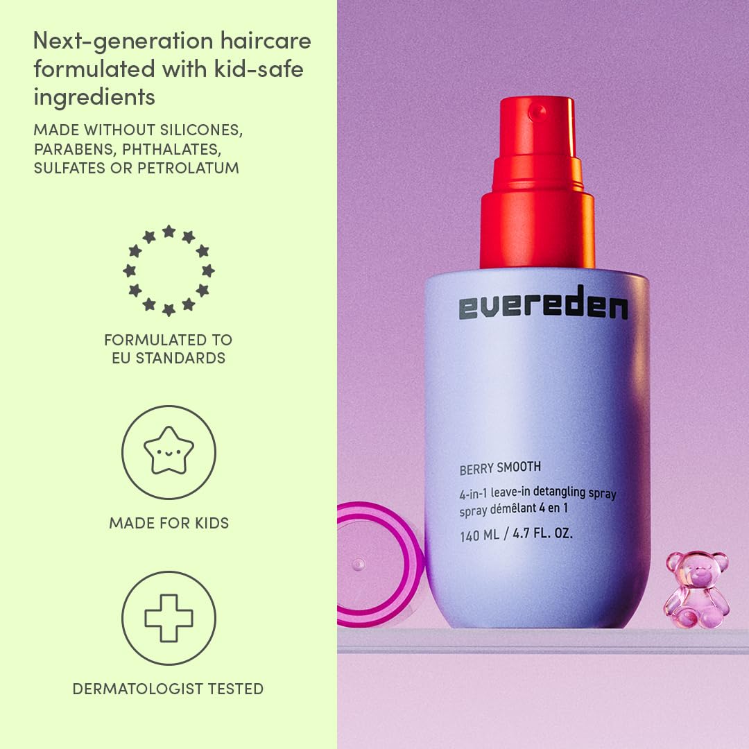 Evereden Kids Detangling Spray + Mini Travel Spray, Dermatologist-Tested Beauty and Personal Care Evereden
