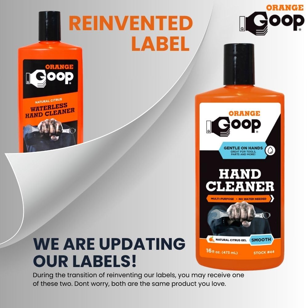 GOOP Orange Liquid Multi-Purpose Waterless Hand Cleaner - 16 oz Flip-Top Bottle Beauty & Personal Care GOOP