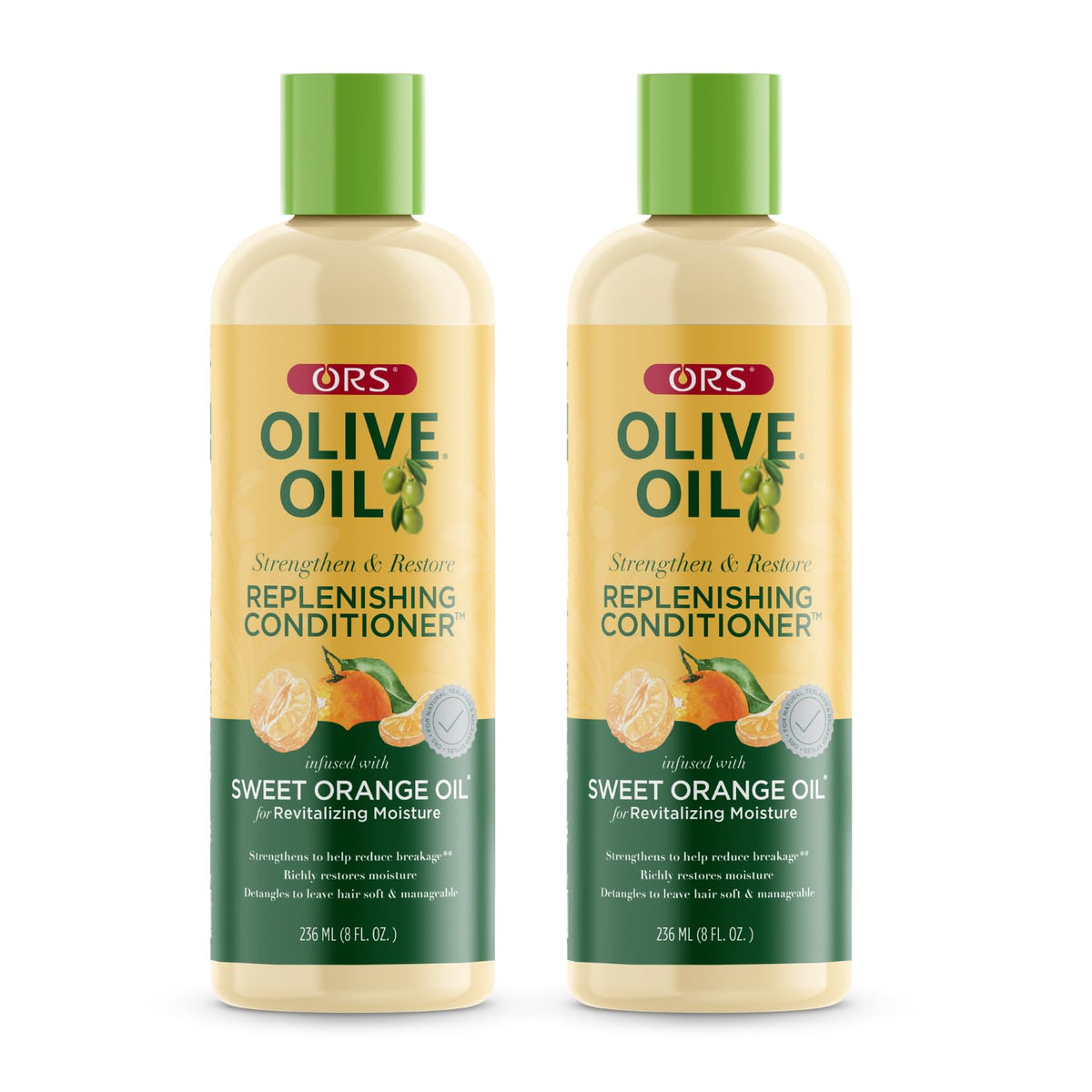 ORS Olive Oil Strengthen & Restore Replenishing Conditioner Orange Oil 8 Ounces (Pack of 2)