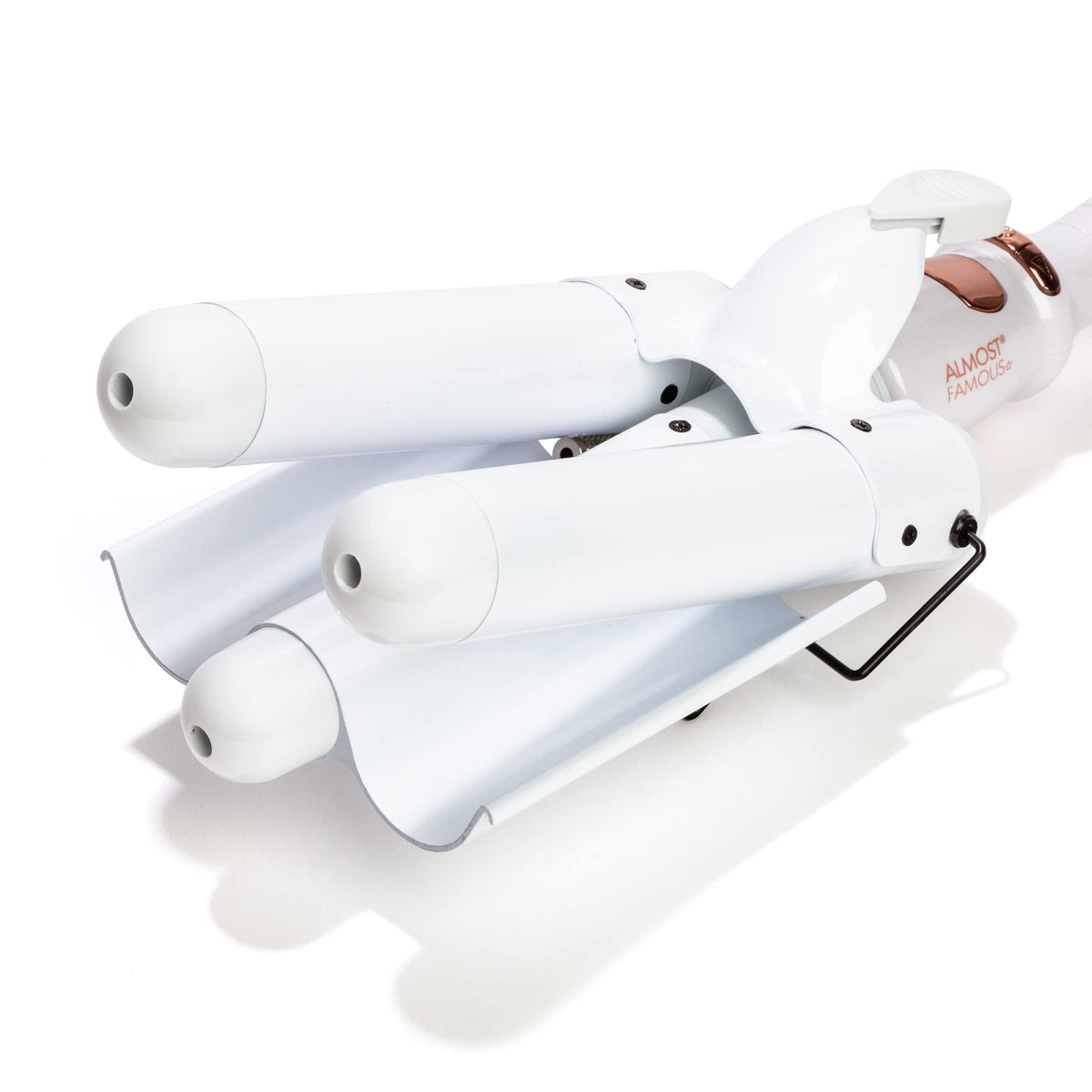 Almost Famous Wave Away Triple Barrel Clip Curling System, 3 Barrel Curling, Crimper with LCD Temp Display, Professional Beauty Tool, Temperature