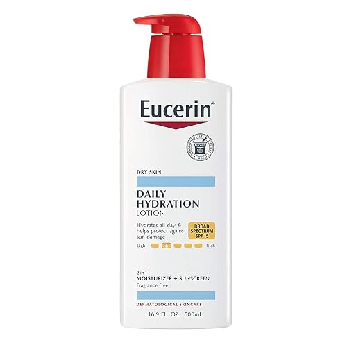 Eucerin Daily Hydration Moisturizer & Sunscreen Lotion, Fragrance Free SPF 15, 16.9 oz (Pack of 6) Beauty & Personal Care Eucerin