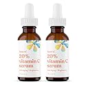 ASUTRA 20% Vitamin C Serum, 1 fl oz (Pack of 2) - Ferulic & Hyaluronic Acid, Vitamin E, Aloe, Jojoba, Brightening Face Serum Beauty & Personal Care ASUTRA