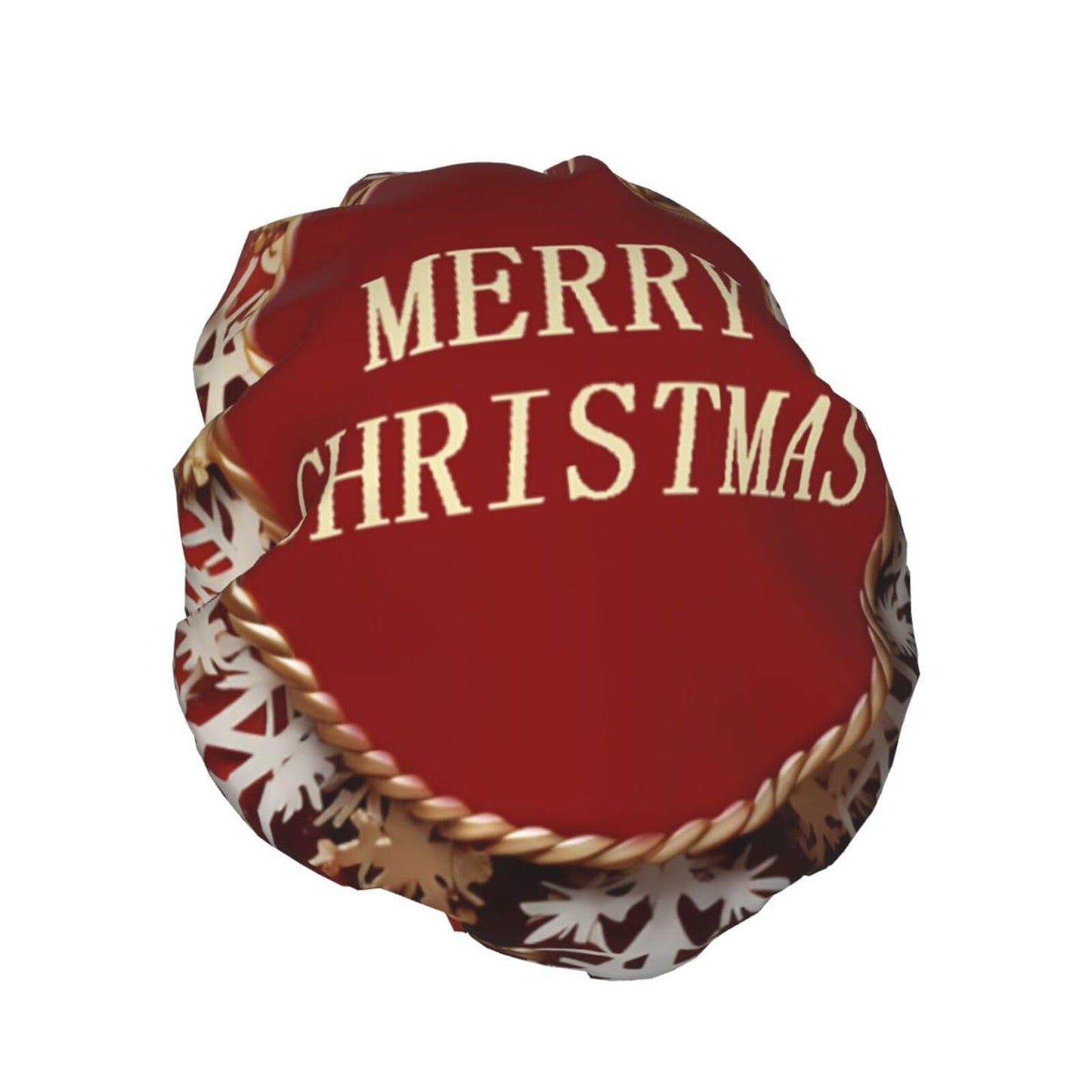 Merry Christmas Too Shower Cap For Women Reusable Double Layers Bathing Bath Cap Hair Caps Waterproof Elastic Band Ladies Spa Salon Shower Hat Hair Beauty and Personal Care GDSHJKLW