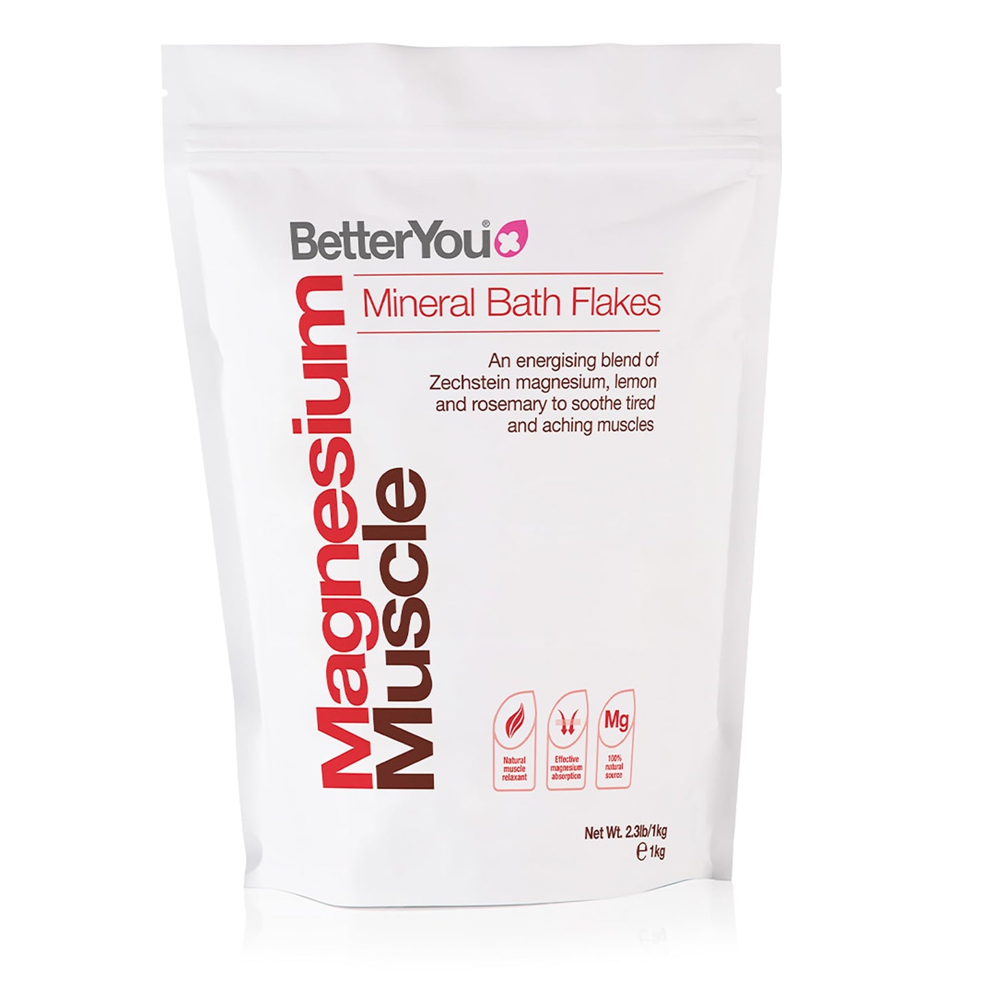 BetterYou Magnesium Muscle Bath Flakes - Mineral Bath Salts for Muscle Recovery - Post-Workout Soak for Sore Muscles - Natural Magnesium - 2.3 lb Beauty and Personal Care BetterYou