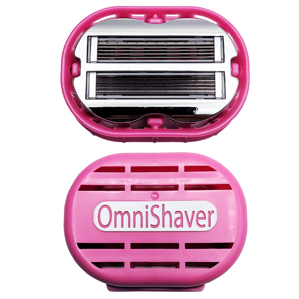 Premium Omnishaver with Pink Travel Case - The Fastest Way to Shave Head, Legs, Arms, Body, an Alternative to Disposable Shaving Razors Self Cleans Beauty and Personal Care OmniShaver