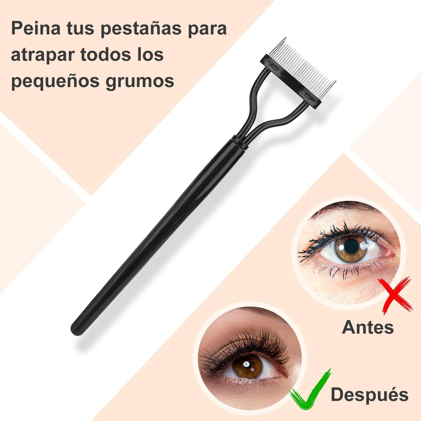 Eye Brow Brush Comb,Eyelash Comb Eyebrow Brush with Steel Needle Mascara Eyebrow Brush for Curling Iron with Eyelash Comb Makeup Brush Tool Beauty & Personal Care Yinhing