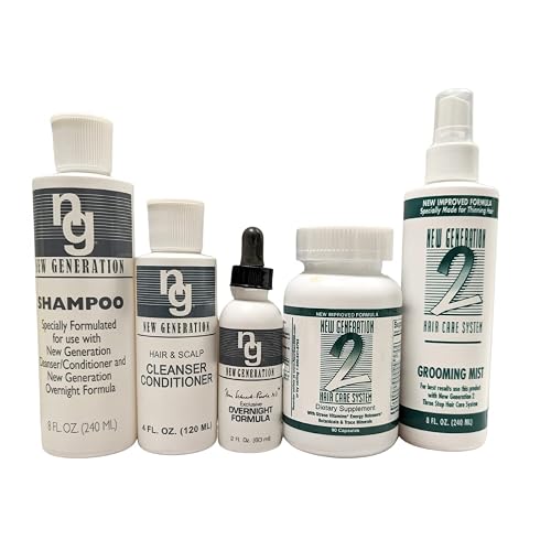 5-Piece Set New Generation Original Shampoo, Cleanser/Conditioner, Overnight Formula, Grooming Mist, Dietary Supplements - Helps to Control Hair Loss Beauty & Personal Care 5-Piece Set-Original