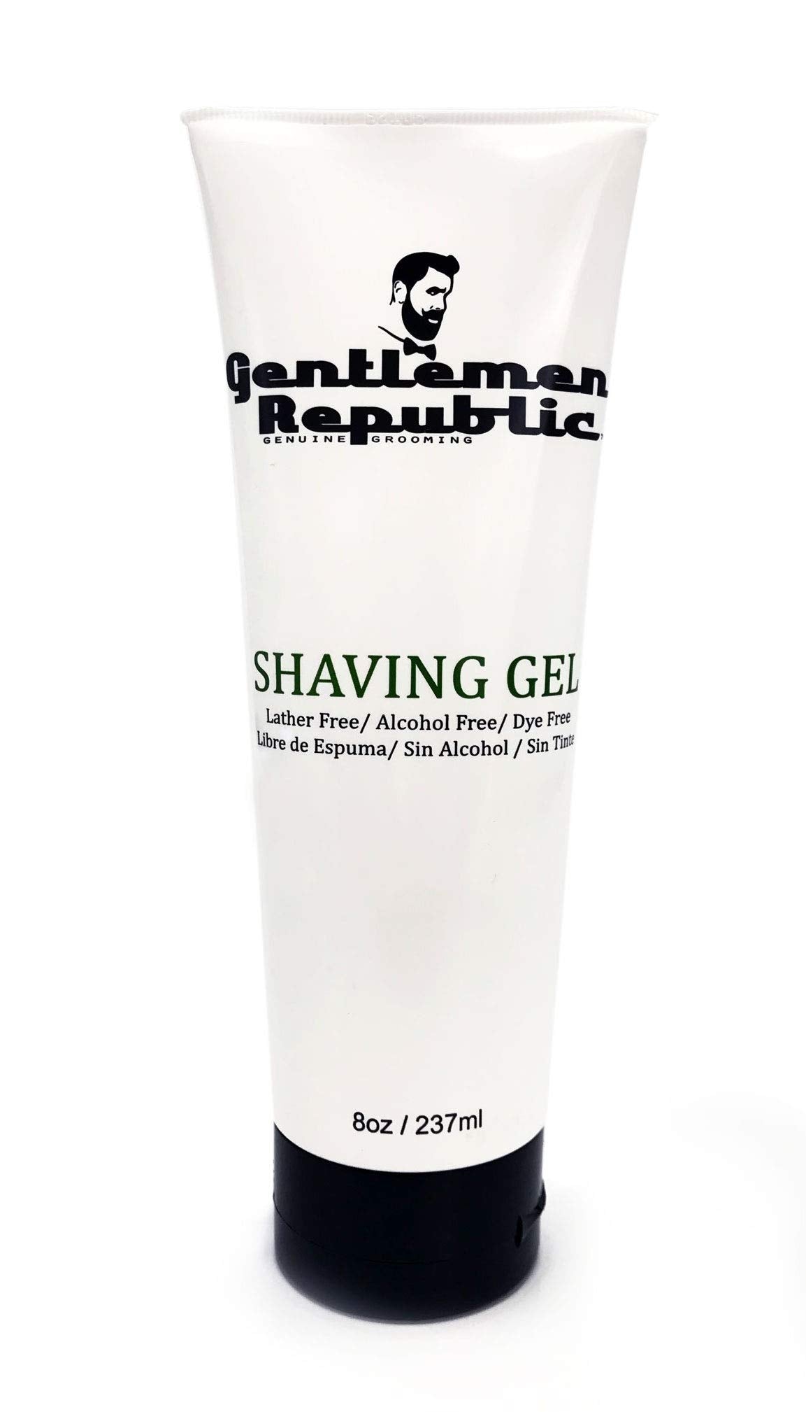 Gentlemen Republic 8oz Shaving Gel - 100% Alcohol-Free, Lather and Dye-Free Formula with Maximum Glide for Comfort, Made in the US Beauty and Personal Care Gentlemen Republic