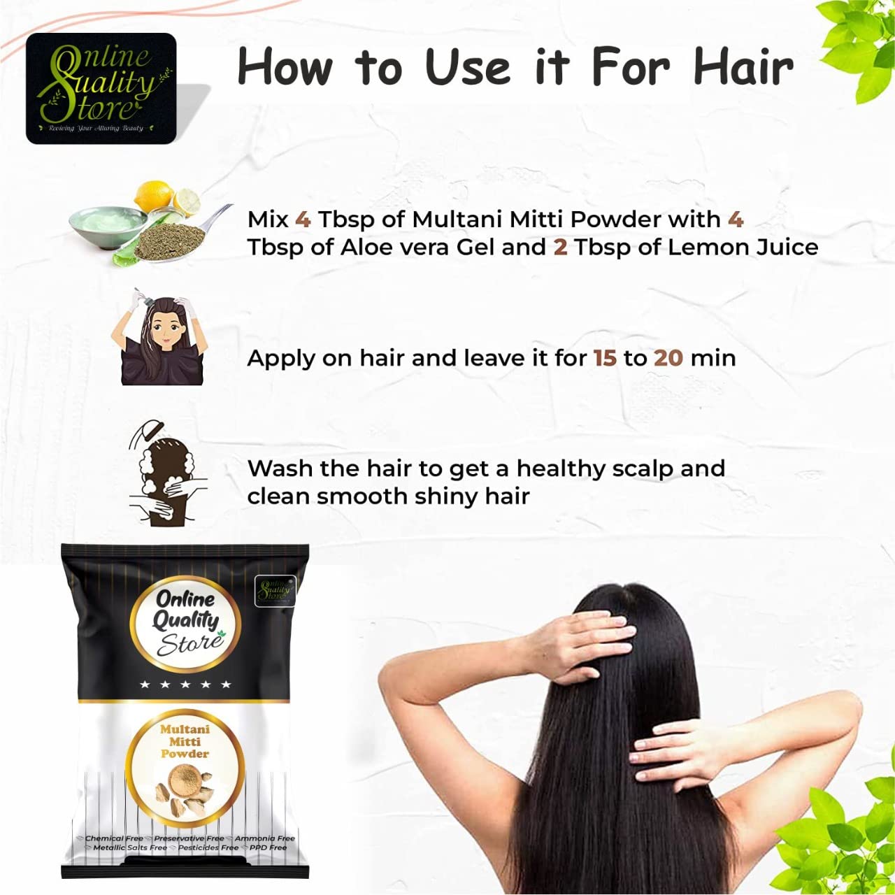 Online Quality Store 100% Herbal Multani Mitti_100g - Multani Mud Mitti | Indian Healing Clay | Bentonite Clay | Face Pack Pure & Natural Powder Beauty & Personal Care Online Quality Store