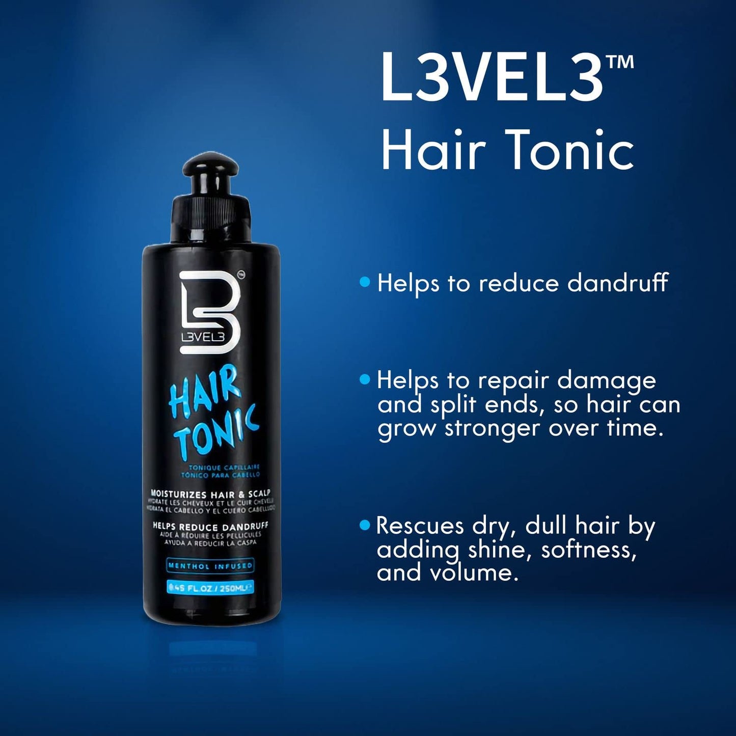 L3 Level 3 Hair Tonic - Hair Moisturizer for Women and Men - Fresh Impact for Extra Shine and Hair Volume Beauty & Personal Care L3