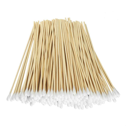 Yinghezu 200 Pcs Count 6" Inch Long Cotton Swabs with Wooden Handles Cotton Tipped Applicator, Cleaning with Wood Handle for Oil Makeup Gun Beauty and Personal Care Yinghezu Default Title