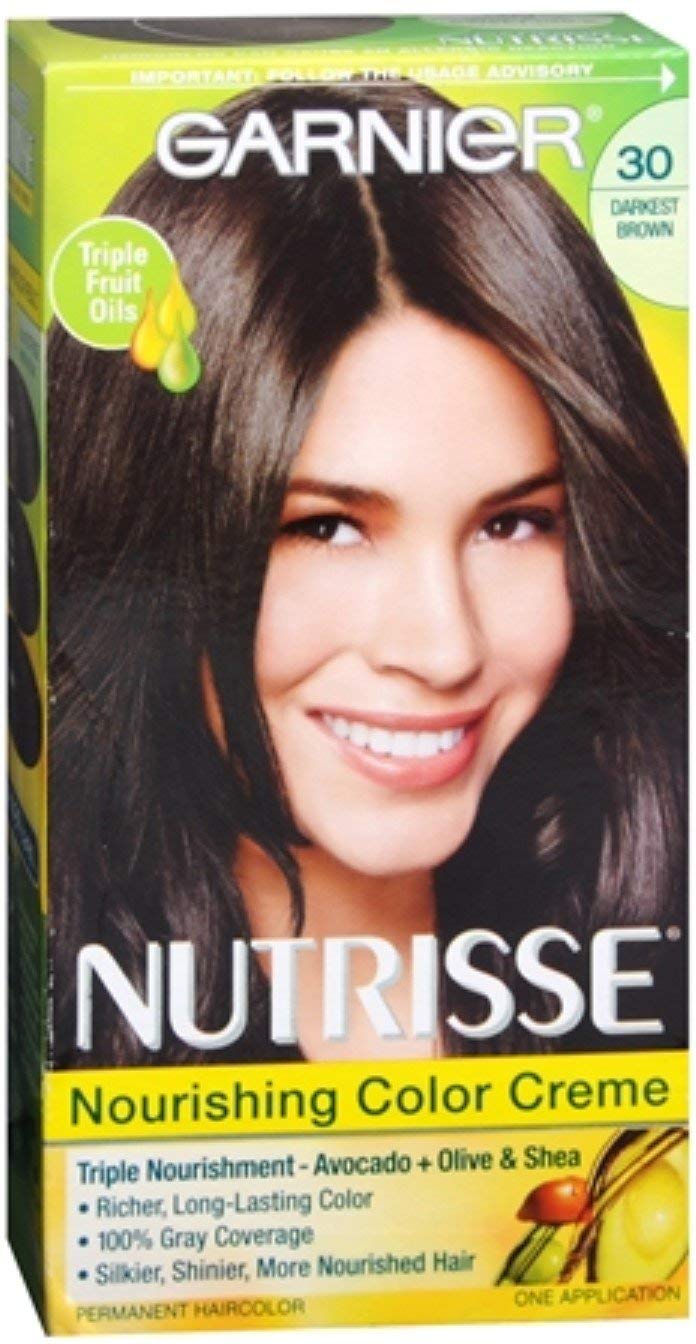 Garnier Nutrisse Haircolor, 30 Darkest Brown 1 ea Beauty & Personal Care Garnier