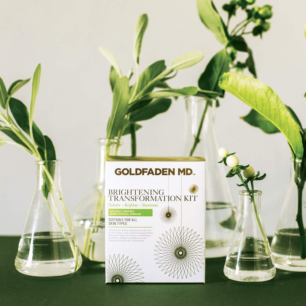 GOLDFADEN MD Brightening Transformation Kit | Advanced Skin Care Regime For Face | Includes Doctors Scrub Microdermabrasion Exfoliator, Pure Start Beauty & Personal Care GOLDFADEN MD