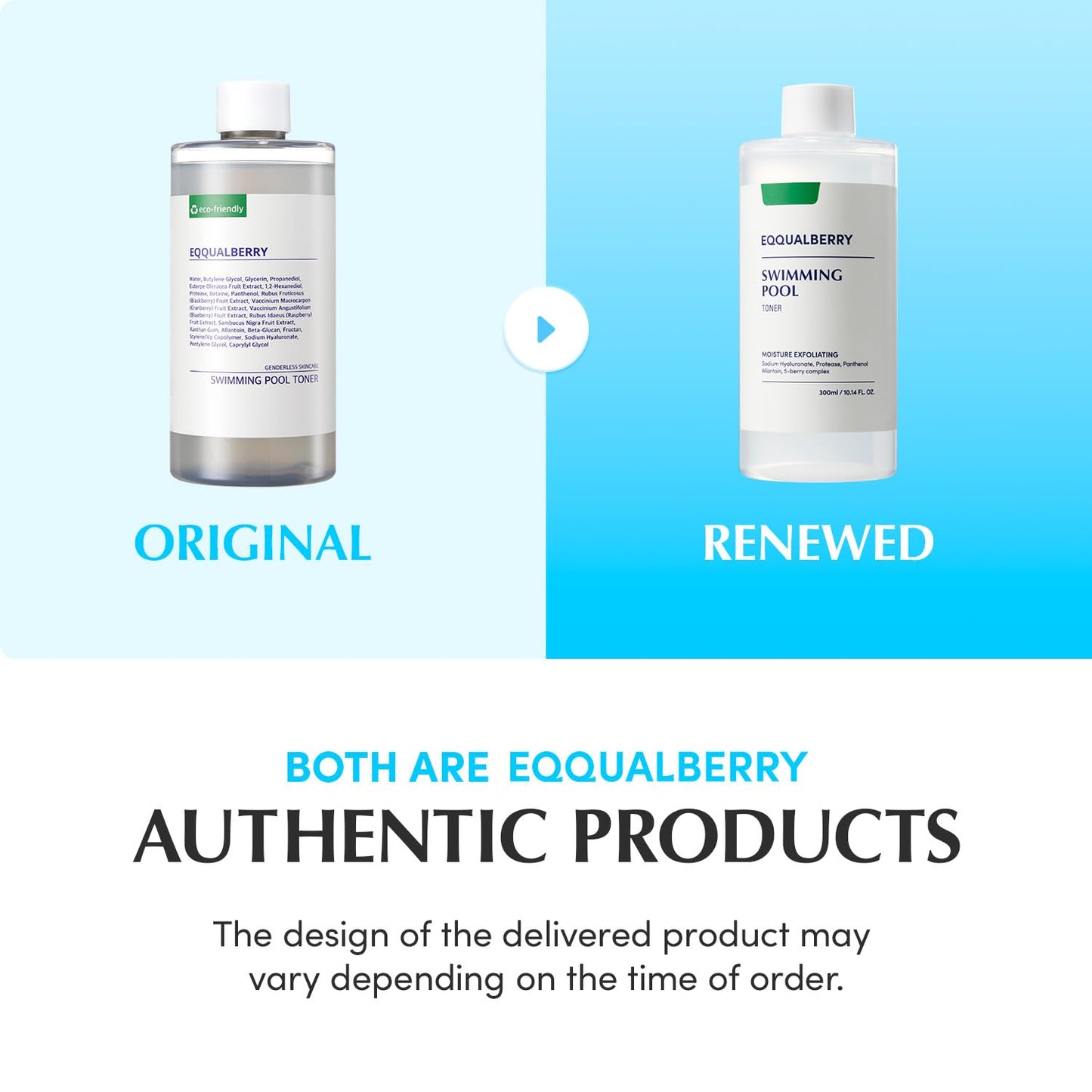EQQUALBERRY Swimming Pool Toner - Korean Toner for Daily Exfoliating & Deep Hydration with Natural Enzyme Protease & Hyaluronic Acid, For Sensitive Beauty and Personal Care EQQUALBERRY