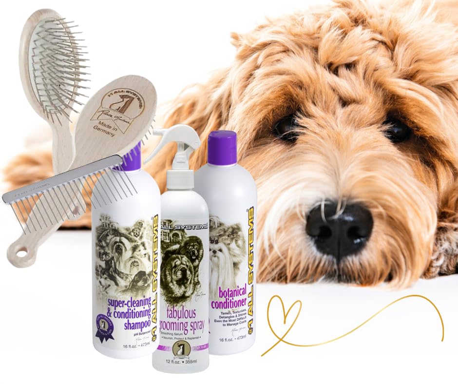 #1 All Systems Doodle Grooming Kit, Shampoo, Conditioner, Spray, Comb, Brush Beauty & Personal Care #1 All Systems