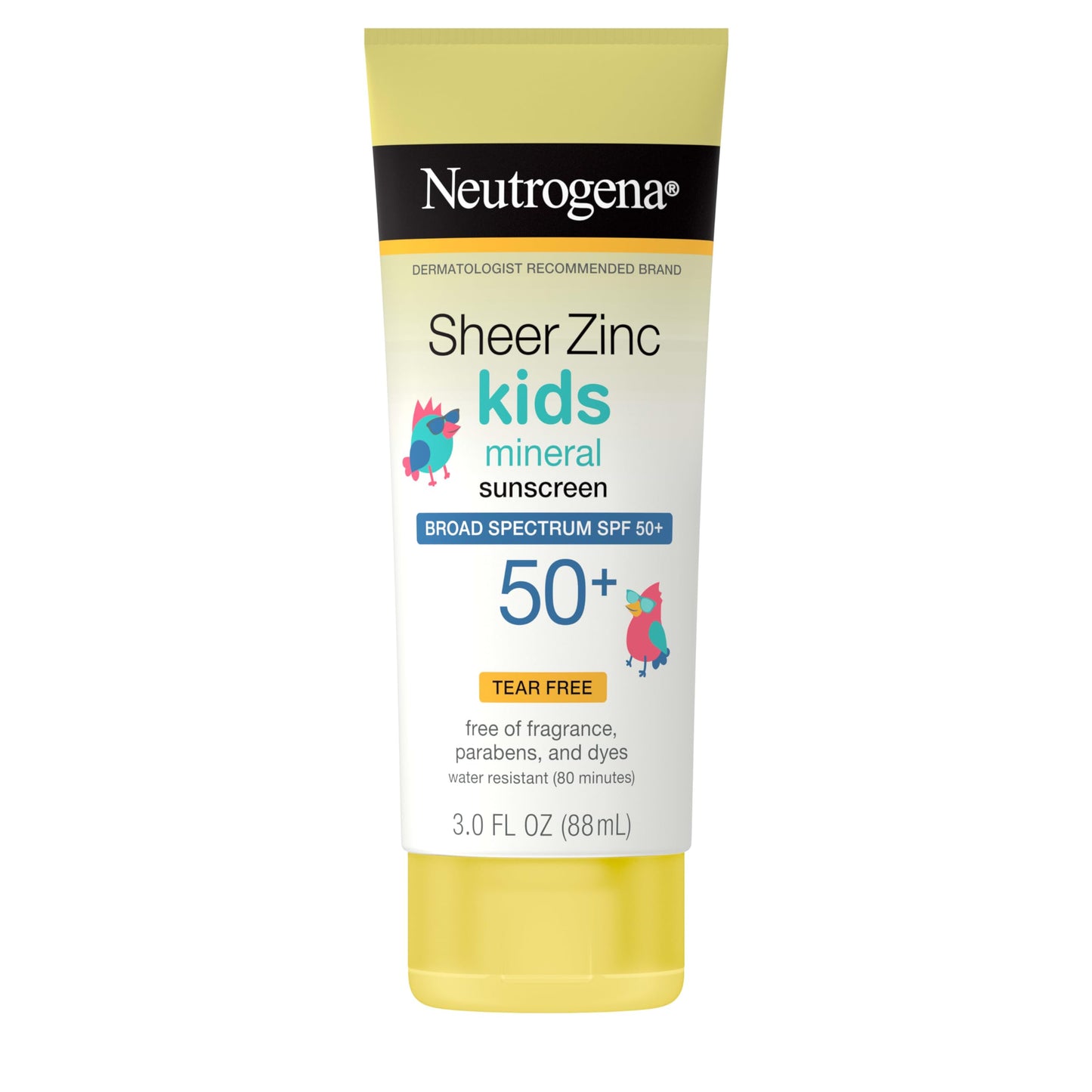 Neutrogena Sheer Zinc Oxide Kids Mineral Sunscreen Lotion, Broad Spectrum SPF 50+ with UVA/UVB Protection, Water-Resistant for 80 Minutes, Paraben Beauty & Personal Care Neutrogena