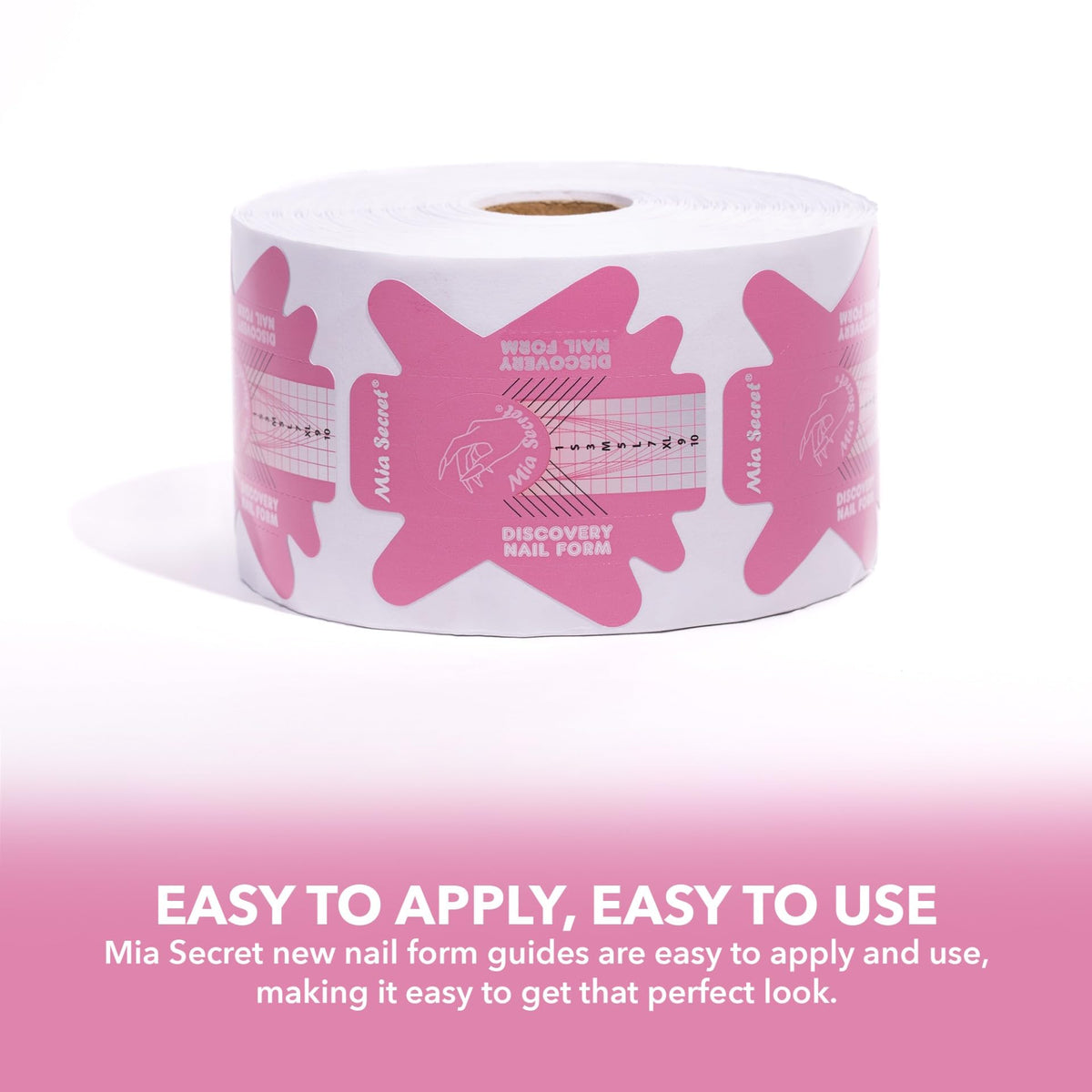 Mia Secret Discovery Nail Form, 500 PCS - Acrylic Nail Forms, Acrylic/UV Gel Nail Extension Forms - Guide Stickers