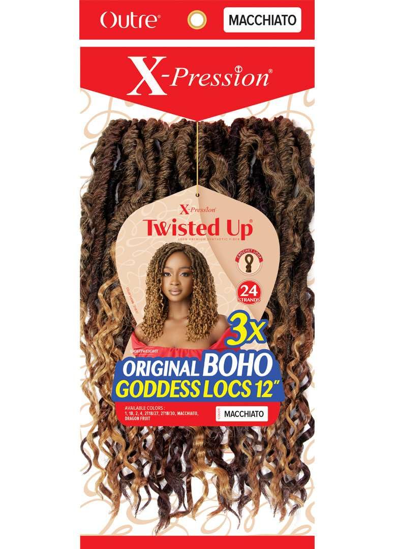 Outre X-Pression - Twisted Up - Original Boho Goddess Locs 12" 3X (DARK BROWN 2)