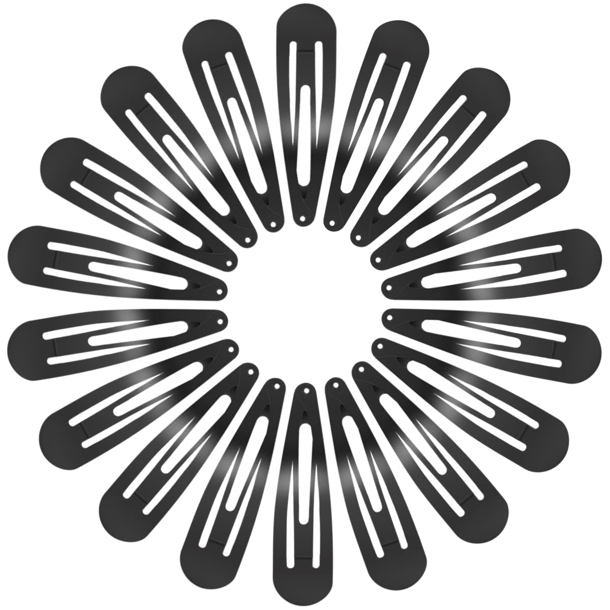 30 Pcs Snap Hair Clips, 3.1 Inch Big Size Barrettes Women No Slip Metal Snap Hair Clips Large Hair Pins(Black) Beauty & Personal Care yuntop