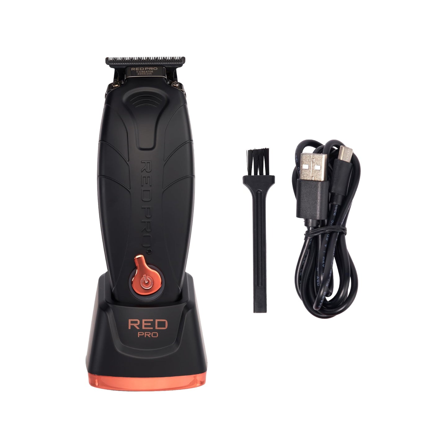 RED Pro Professional Cordless Hair Finishing Trimmer for Men, Electric Rechargeable Wireless Beard Detailer for Barbers and Stylists, Diamond Like Beauty and Personal Care RED Pro