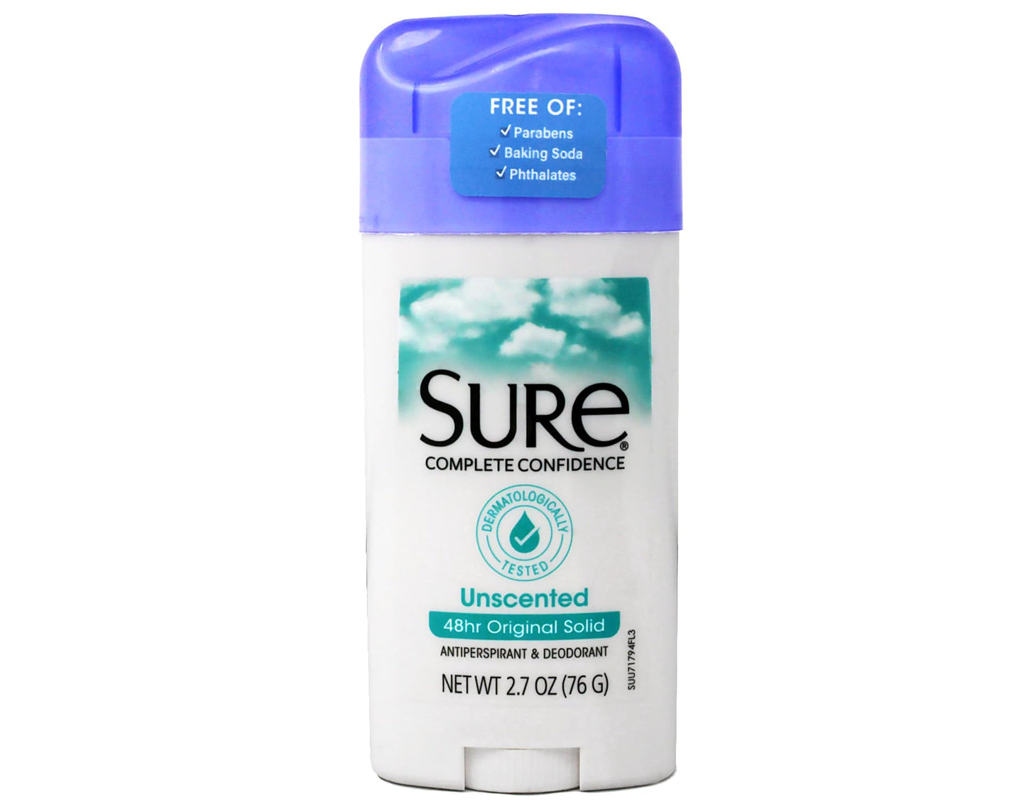 Sure Deodorant Original Solid-Unscented-2.7 oz (Quantity of 5) Beauty and Personal Care Sure