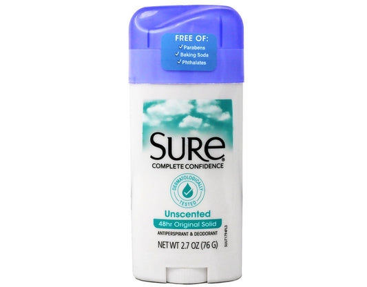 Sure Original Solid Unscented Anti-Perspirant Deodorant, 2.70 oz, 11-Pack Beauty and Personal Care Sure