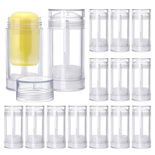 PH PandaHall 15pcs 30ml Empty Deodorant Containers, Twist-up DIY Deodorant Tubes Filling Stick 1 Oz Refillable Bottles Clear Bottom-fill Round Lip Beauty and Personal Care PH PandaHall