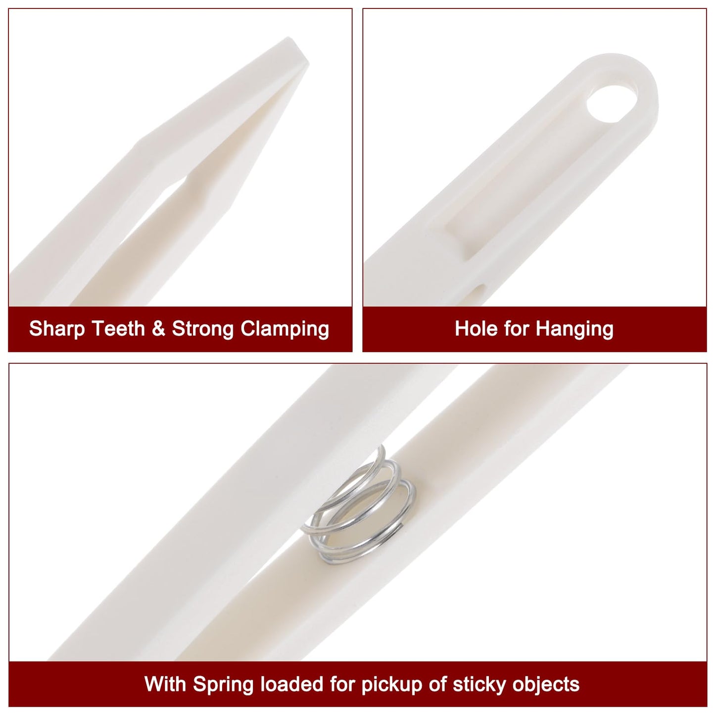 HARFINGTON 3pcs Sticker Tweezers for Crafting 4.53" Flat Tip with Spring Plastic Tweezers Craft Tweezers for Stickers, Scrapbooking, Eyelash Beauty and Personal Care HARFINGTON