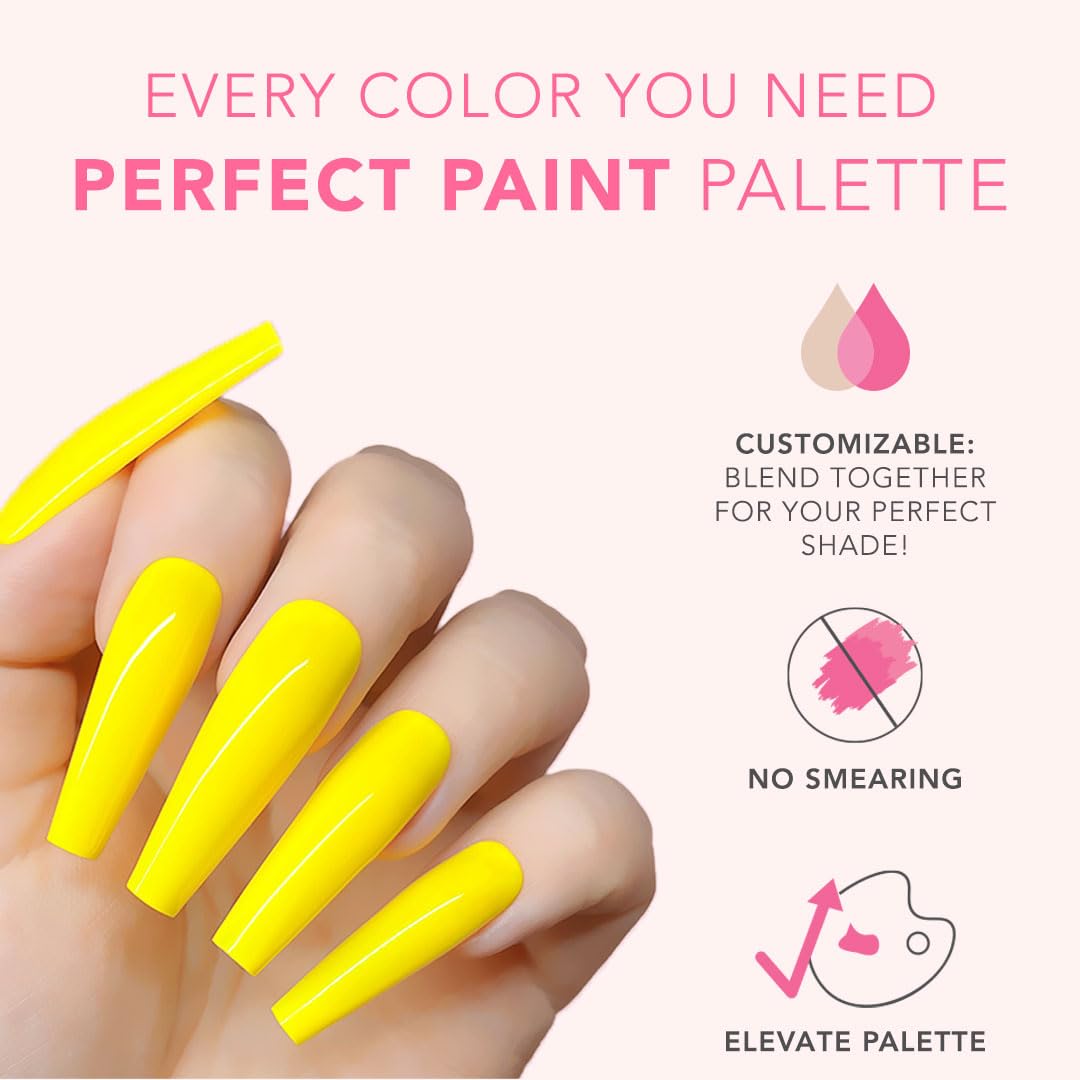 KIARA SKY Professional Nails Gel Art Pod - Ultra Pigmented Gel Art Paints (Sunshine) Bright Neon Yellow